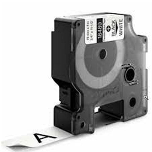 DYMO 18489 RhinoPRO Esnek Naylon Şerit 19mmx3,5m Beyaz-Siyah 