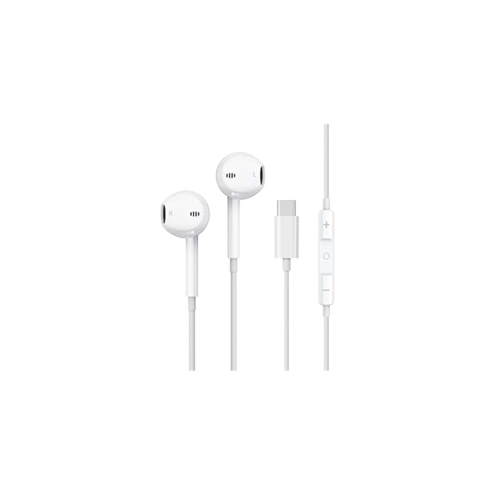 Hp DHH-3113C-WT Kablolu Kulakiçi Type-C Ses Kontrol Butonlu Mikrofonlu Beyaz Kulaklık