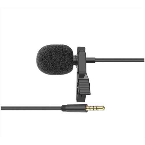 Snopy SN-M20 Siyah Akıllı Telefon ve Youtuber Metal mandallı, Yaka Mikrofonu