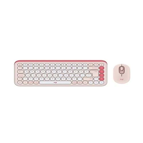 Logitech Pop Icon Combo 920-013077 Pembe Kablosuz Klavye Mouse Seti