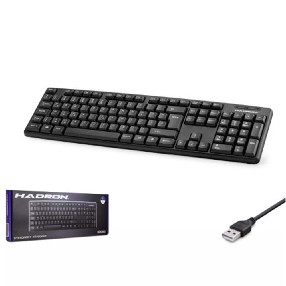 HADRON HDX2601 KABLOLU STANDART KLAVYE F SİYAH