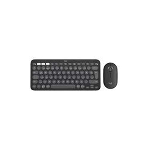 Logitech 920-012245 Grafit Pebble 2 Combo Çoklu Sessiz Kablosuz Türkçe Q Klavye Mouse Seti