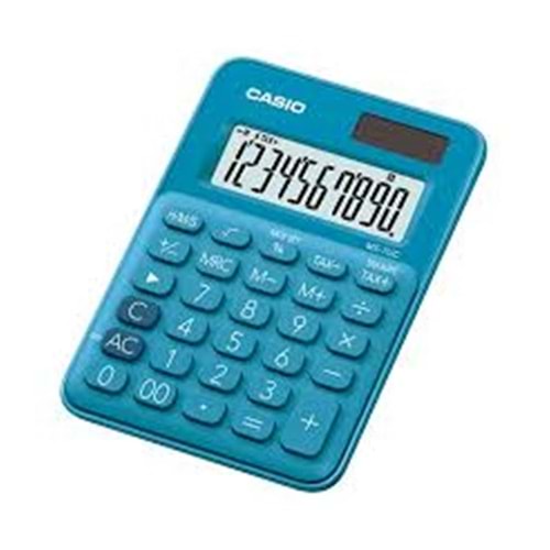 Casio MS-7UC-BU 10 Hane Mavi Masa Üstü Hesap Makinesi
