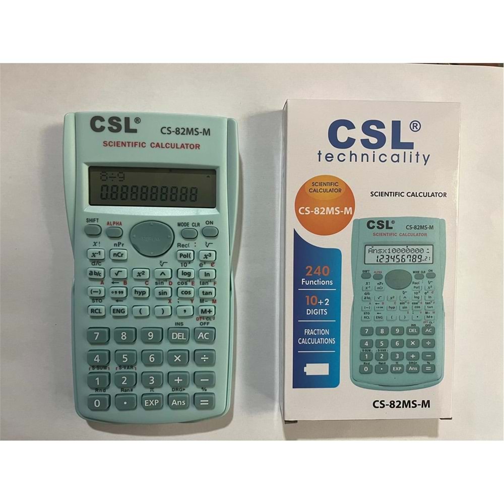 CSL CS-82MS-M Mavi Fonksiyonel Hesap Makinesi
