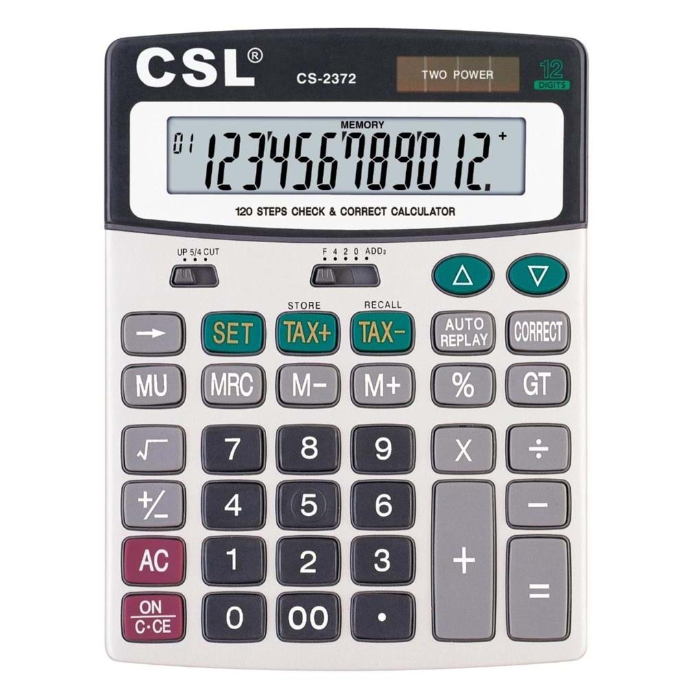 CSL CS-2372 12 Hane Masa Tipi İşlem Kontrollü Hesap Makinesi