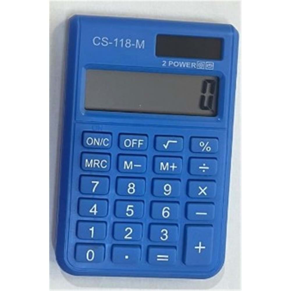 CSL CS-118-M Mavi 8 Hane Cep Tipi Hesap Makinesi