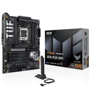 ASUS TUF GAMING X870-PLUS WIFI DDR5 8000MHZ 1XHDMI 2XUSB4 4XM.2 AM5 ATX (AMD AM5 9000/8000/7000 SERİLERİ İLE UYUMLU) 