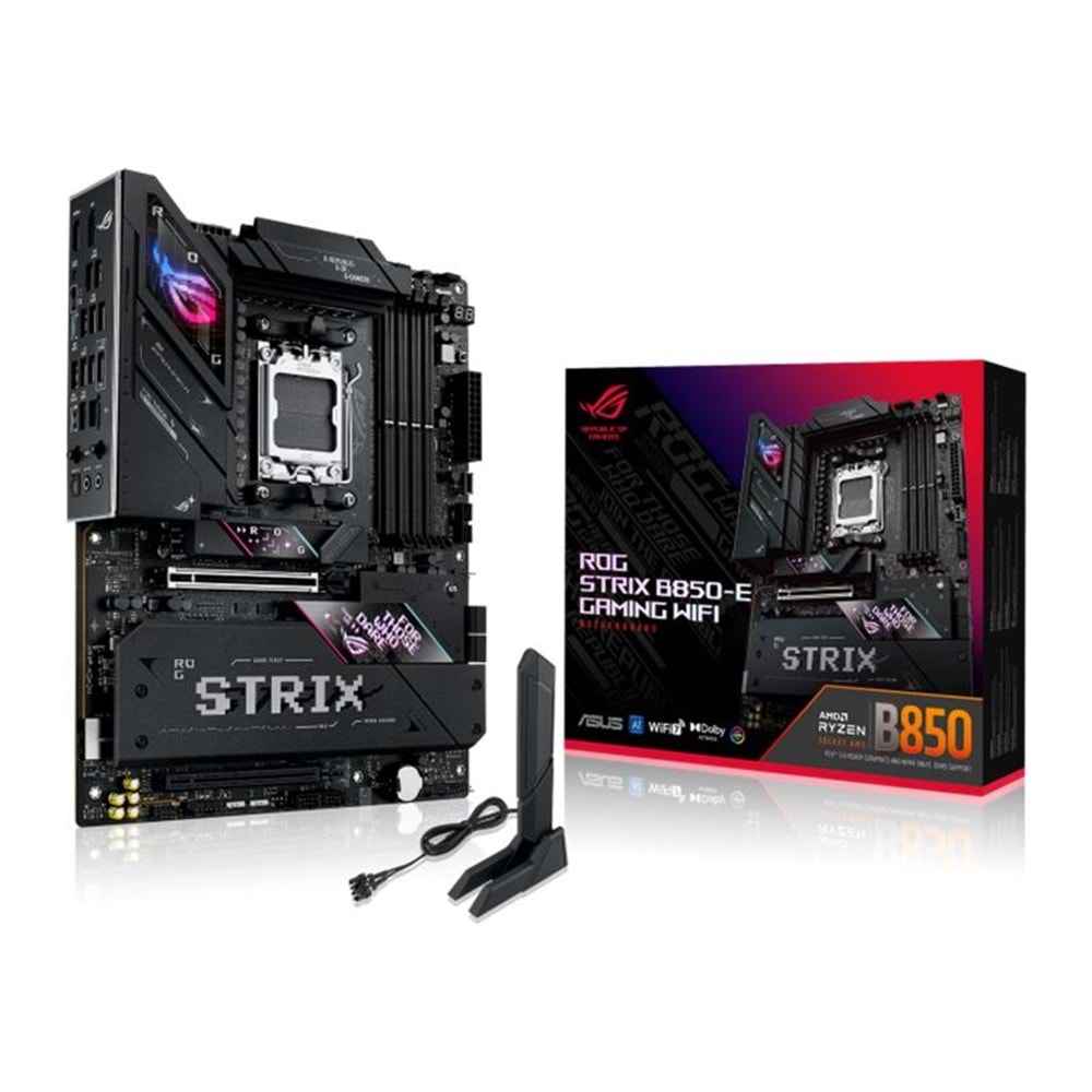 ASUS ROG STRIX B850-E GAMING WIFI DDR5 8000MT/S 1XHDMI 1XDP 1XUSB TYPE-C 5XM.2 ATX AM5( AM5 9000/8000/7000 SERİ UYUMLU) 