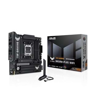 ASUS TUF GAMING B850M-PLUS WIFI DDR5 8000MHZ 1XHDMI 1XDP 3XM.2 MATX AM5 (AMD AM5 9000/8000/7000 SERİLERİ İLE UYUMLU) 