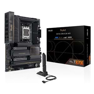 ASUS PROART X870E-CREATOR WIFI DDR5 8000MT/S 1XHDMI TYPE-C 4XM.2 ATX AM5 (AMD AM5 9000/8000/7000 SERİLERİ İLE UYUMLU) 