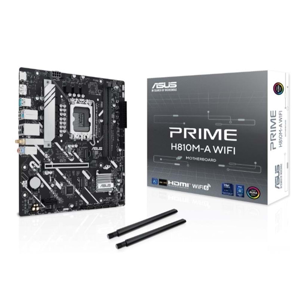 ASUS PRIME H810M-A WIFI DDR5 6400MHZ 1XHDMI 1XDP 2XM.2 USB 3.2 MATX 1851P (INTEL ULTRA PROCESSORS SERIES 2) 