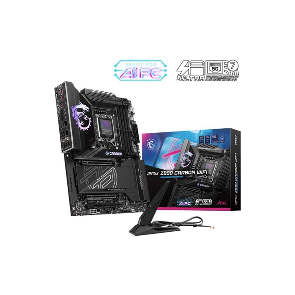 MSI MPG Z890 CARBON WIFI DDR5 9200MHZ 1XHDMI 5XM.2 ATX 1851P (INTEL ULTRA PROCESSORS SERIES 2) 