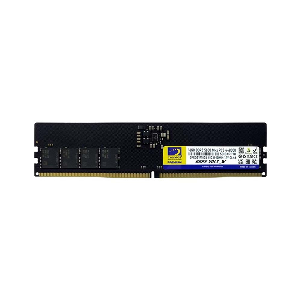 16 GB DDR5 5600MHZ CL46 TWINMOS DT TMD516GB5600U46WO 
