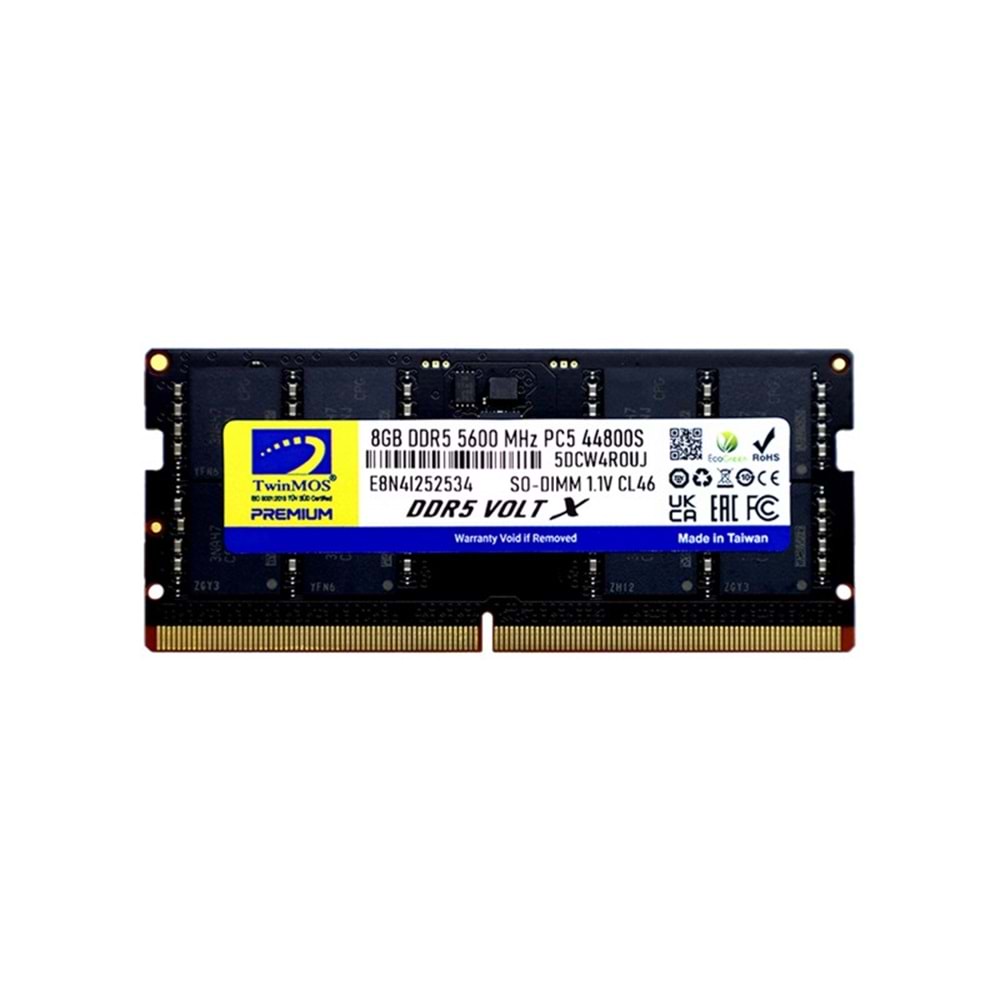 8 GB DDR5 5600MHZ TWINMOS NB TMD58GB5600S46 