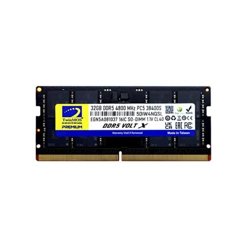 32 GB DDR5 4800MHZ TWINMOS NB TMD532GB4800S40 