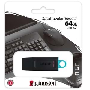 64 GB KINGSTON EXODIA USB BELLEK 3.2 DT DTX/64GB 