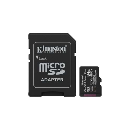 64 GB KINGSTON CANVAS SELECT PLUS MICRO SD CARD CL10 SDCS3/64GB 