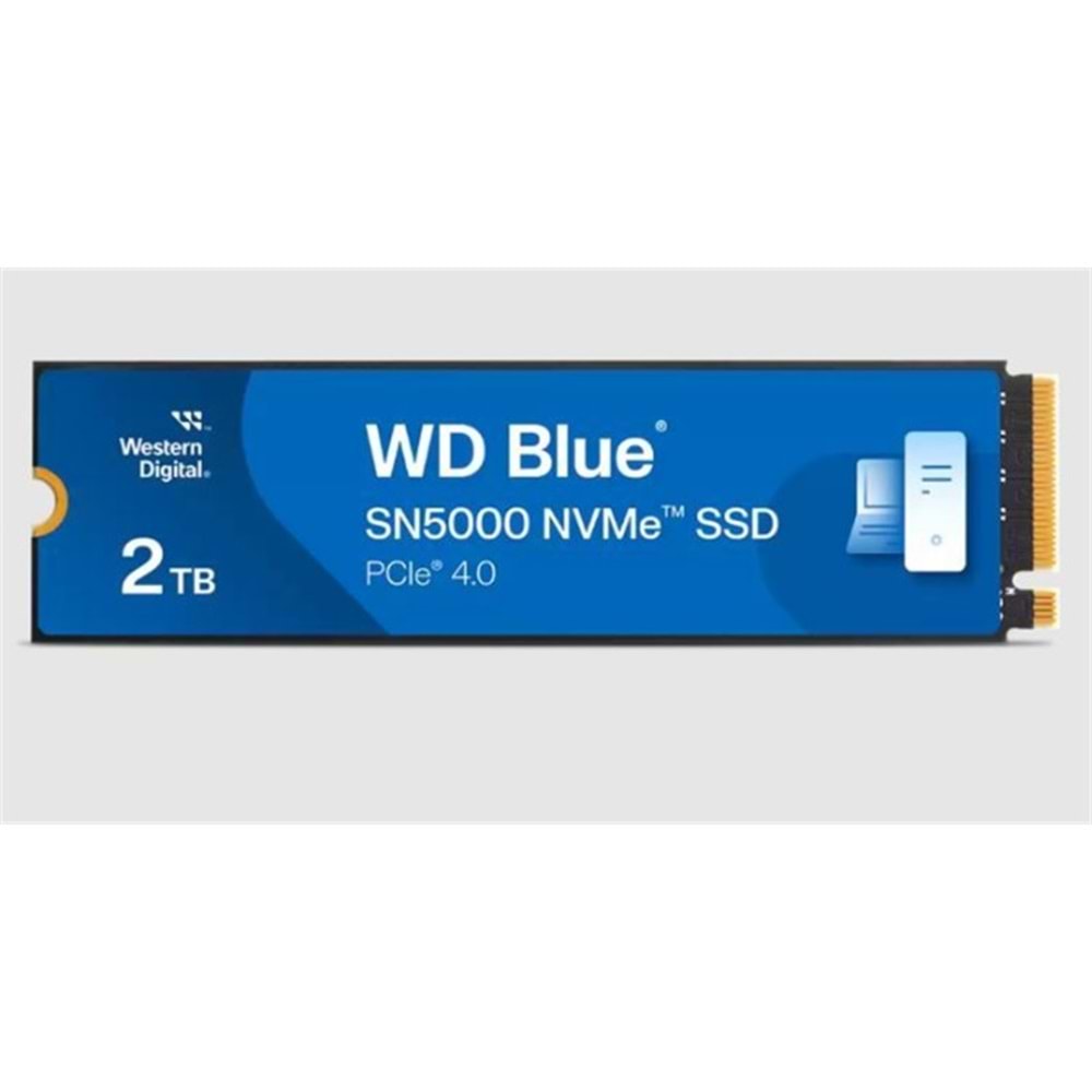 2 TB WD BLUE SN5000 PCI-4.0 5150MB/S 4850MB/S M2 SSD WDS200T4B0E 