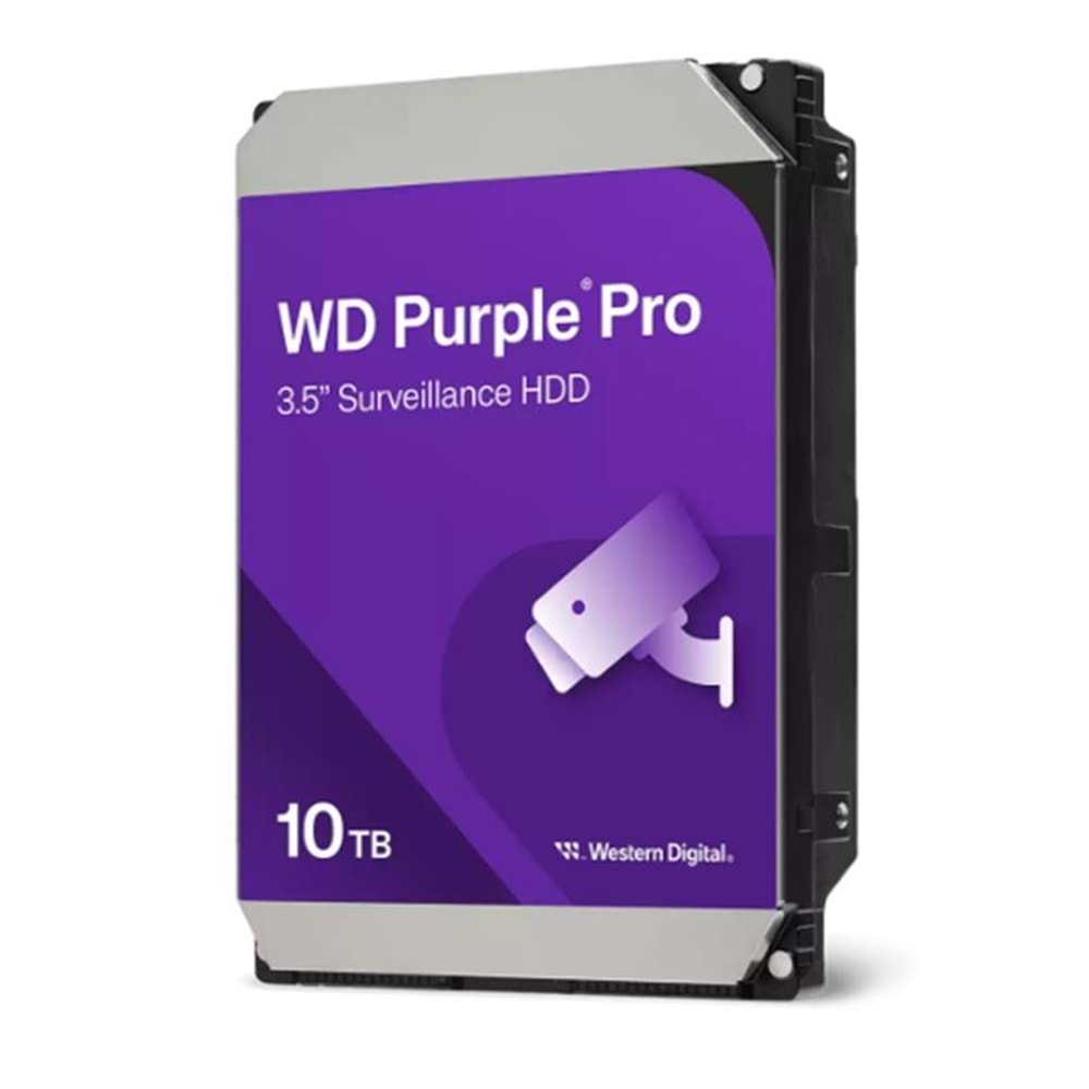 10 TB WD 3.5 PURPLE PRO SATA3 7200RPM 512MB 7/24 GUVENLIK WD102PURP (3 YIL RESMI DIST GARANTILI) 