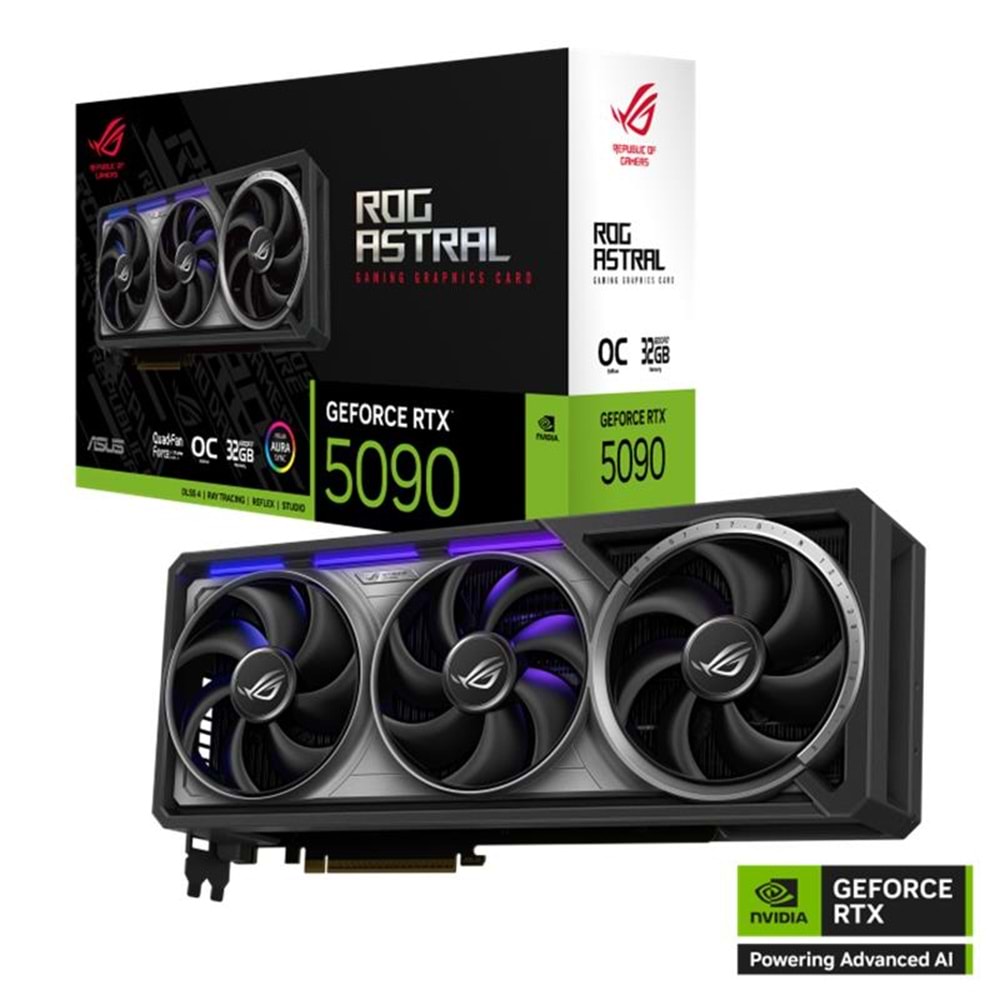 ASUS GEFORCE ROG-ASTRAL-RTX5090-O32G-GAMING 32GB GDDR7 512BIT 2XHDMI 3XDP EKRAN KARTI 