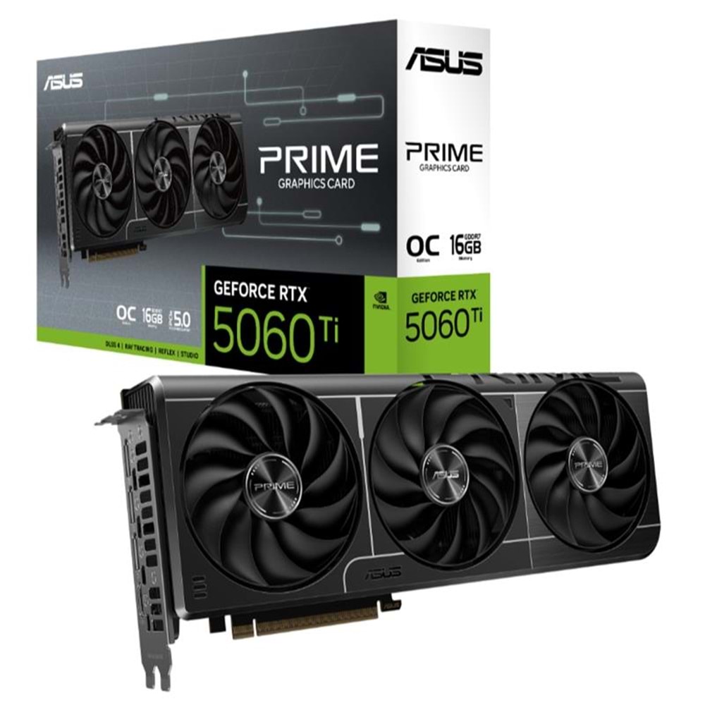 ASUS GEFORCE PRIME-RTX5060TI-O16G 16GB GDDR7 128BIT 1XHDMI 3XDP EKRAN KARTI 