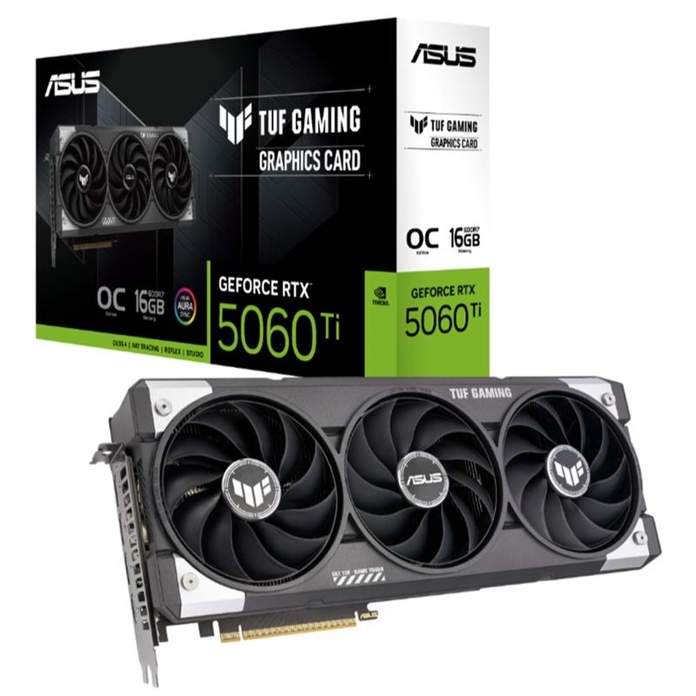 ASUS GEFORCE TUF-RTX5060TI-O16G-GAMING 16GB GDDR7 128BIT 1XHDMI 3XDP EKRAN KARTI 