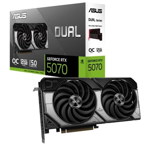 ASUS GEFORCE DUAL-RTX5070-O12G 12GB GDDR7 192BIT 3XDP 1XHDMI EKRAN KARTI 