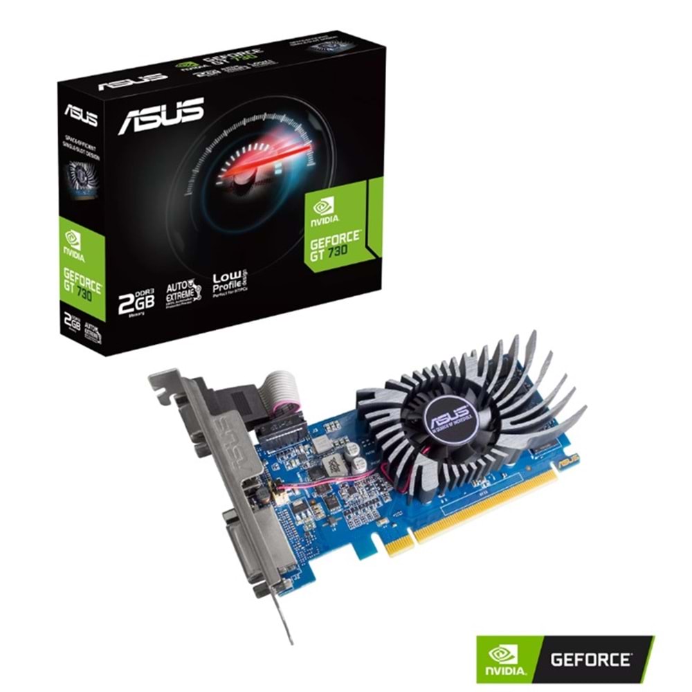 ASUS GEFORCE GT730-2GD3-BRK-EVO 2GB DDR3 64BIT 1XVGA 1XHDMI 1XDVI EKRAN KARTI 