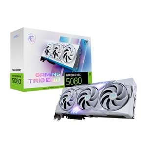 MSI GEFORCE RTX5080 16G GAMING TRIO OC WHITE 16GB GDDR7 256BIT 1XHDMI 3XDP EKRAN KARTI 