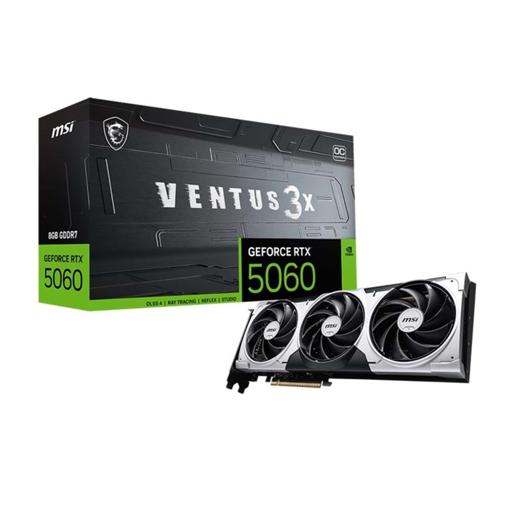 MSI GEFORCE RTX5060 8G VENTUS 3X OC 8GB DDR7 128BIT 3XDP 1XHDMI EKRAN KARTI 
