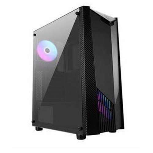 MSI MAG SHIELD 110R TEMBERLI CAM 2X120MM ARGB FAN PSU YOK GAMING SİYAH KASA 