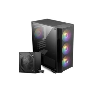 MSI MAG FORGE M100A D60 600W 80+ AKRİLİK YAN PANEL 3X120MM 1X120MM ARGB BRONZE MATX GAMING KASA 