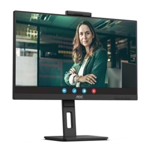23.8 AOC 24P3CW IPS 4MS 75MHZ 1XHDMI 1XDP USB TYPE-C RJ45 FHD 1920X1080 WEBCAM HOPARLÖR ÇERÇEVESİZ PIVOT VESA SİYAH 