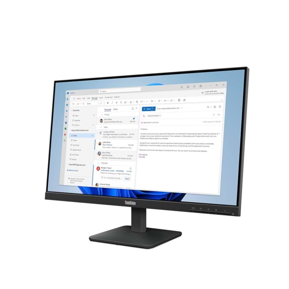 23.8 LENOVO S24-4E THINKVISION 64B5KAT1TK 4MS 100HZ HDMI+VGA WLED MONITOR 
