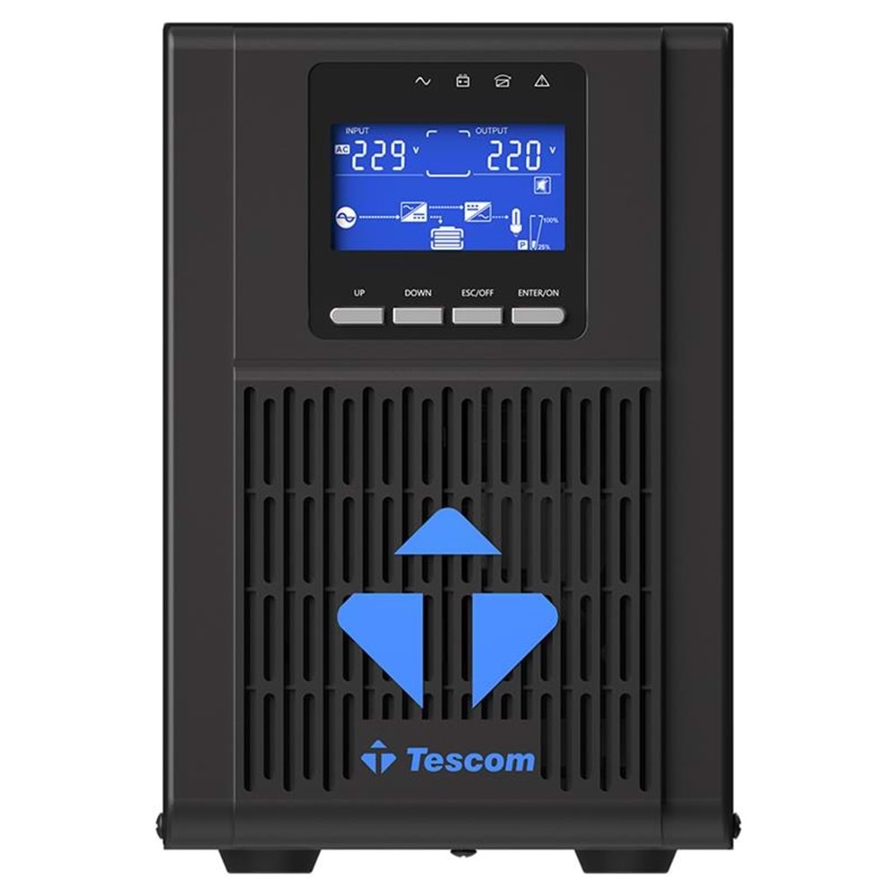 TESCOM NEOLINE 1KVA 1F/1F (2X9AH) 4/8DK LCD ONLINE UPS 