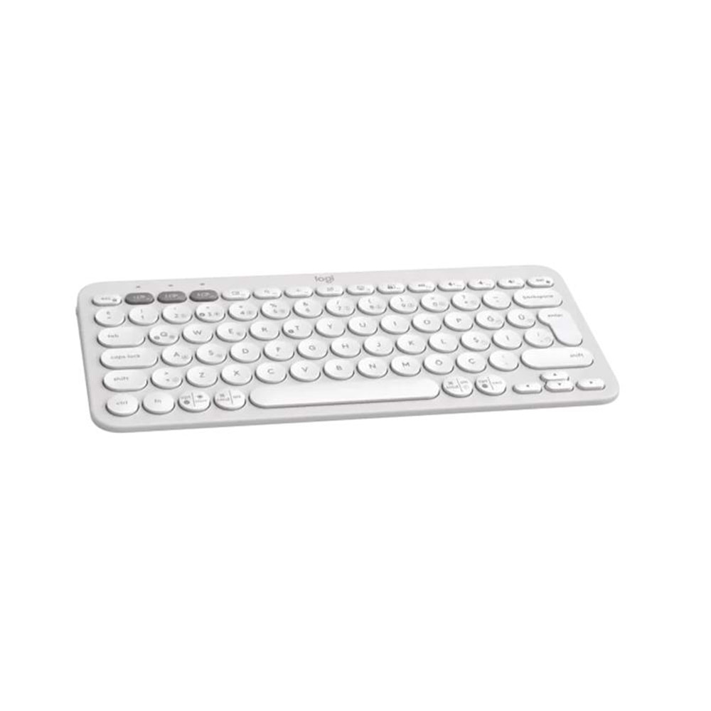 LOGITECH K380S PEBBLE KEYS 2 ÇOKLU CİHAZ ÖZELLİKLİ BLUETOOTH TÜRKÇE Q KLAVYE BEYAZ 920-011860 