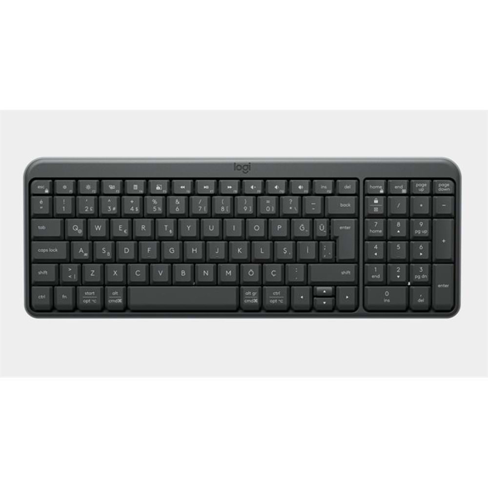LOGITECH K250 TAM BOYUTLU KOMPAKT BLUETOOTH TÜRKÇE Q KLAVYE GRİ 920-013460 