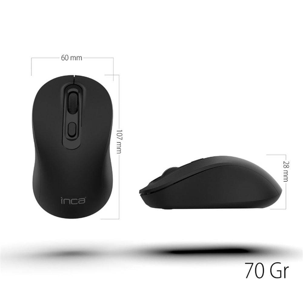 INCA IWM-288T BLUETOOTH + WIRELESS ERGONOMIC DESIGN SILENT MOUSE 