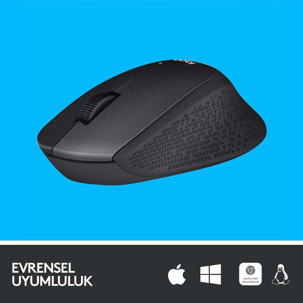 LOGITECH M330 KABLOSUZ SESSİZ USB OPTİK MOUSE SİYAH 910-004909 