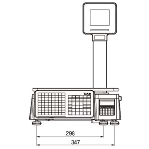 CAS CL3000 30KG 202DPI DİREKT TERMAL ETHERNET LCD EKRAN BOYUNLU BARKODLU TERAZİ 