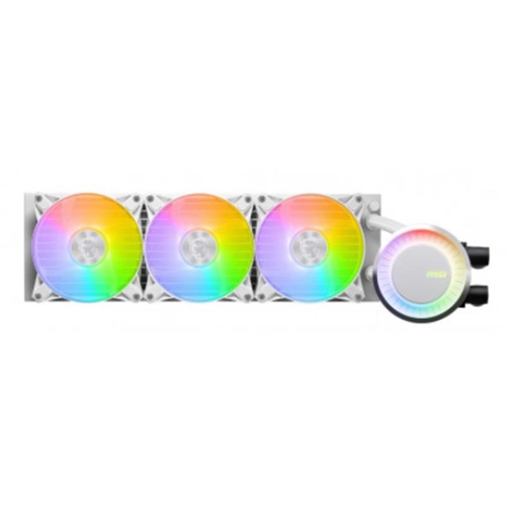 MSI MAG CORELIQUID E360 WHITE 360MM ARGB CPU SIVI SOĞUTUCU (LGA 1150/1151/1155/1156/1200/1700/AM5 UYUMLU) 