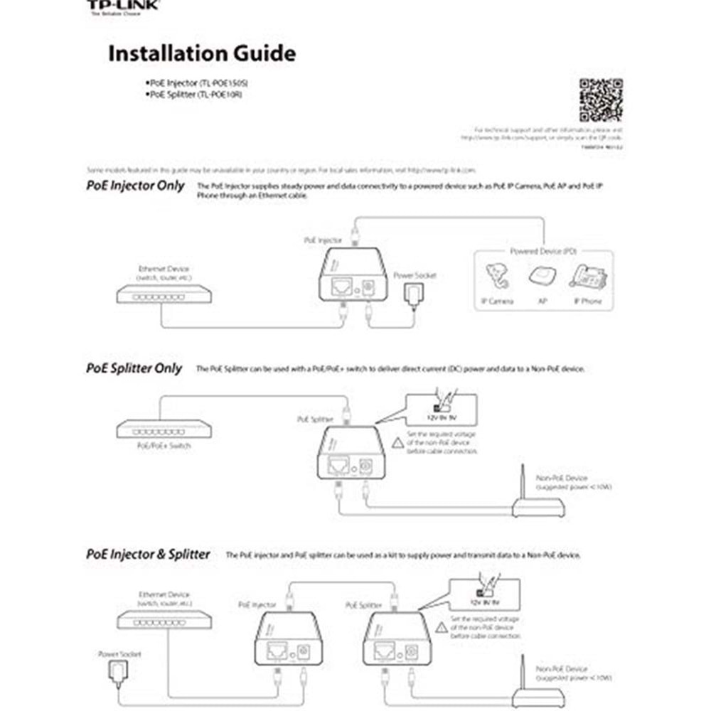 TP-LINK OMADA TL-POE10R GIGABIT POE GİRİŞ / 5/9/12V DC ÇIKIŞ SPLITTER 