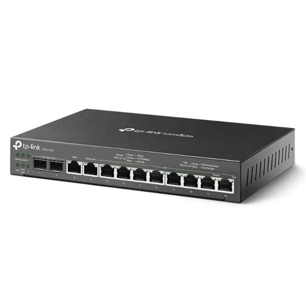 TP-LINK OMADA ER7212PC 2XGIGABIT SFP WAN/LAN PORT 1XGIGABIT RJ45 WAN 1XGIGABIT SFP WAN/LAN 8XGIGABIT VPN ROUTER 