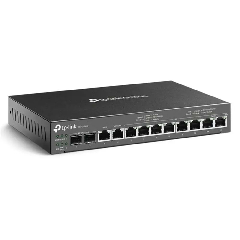 TP-LINK OMADA ER7212PC 2XGIGABIT SFP WAN/LAN PORT 1XGIGABIT RJ45 WAN 1XGIGABIT SFP WAN/LAN 8XGIGABIT VPN ROUTER 