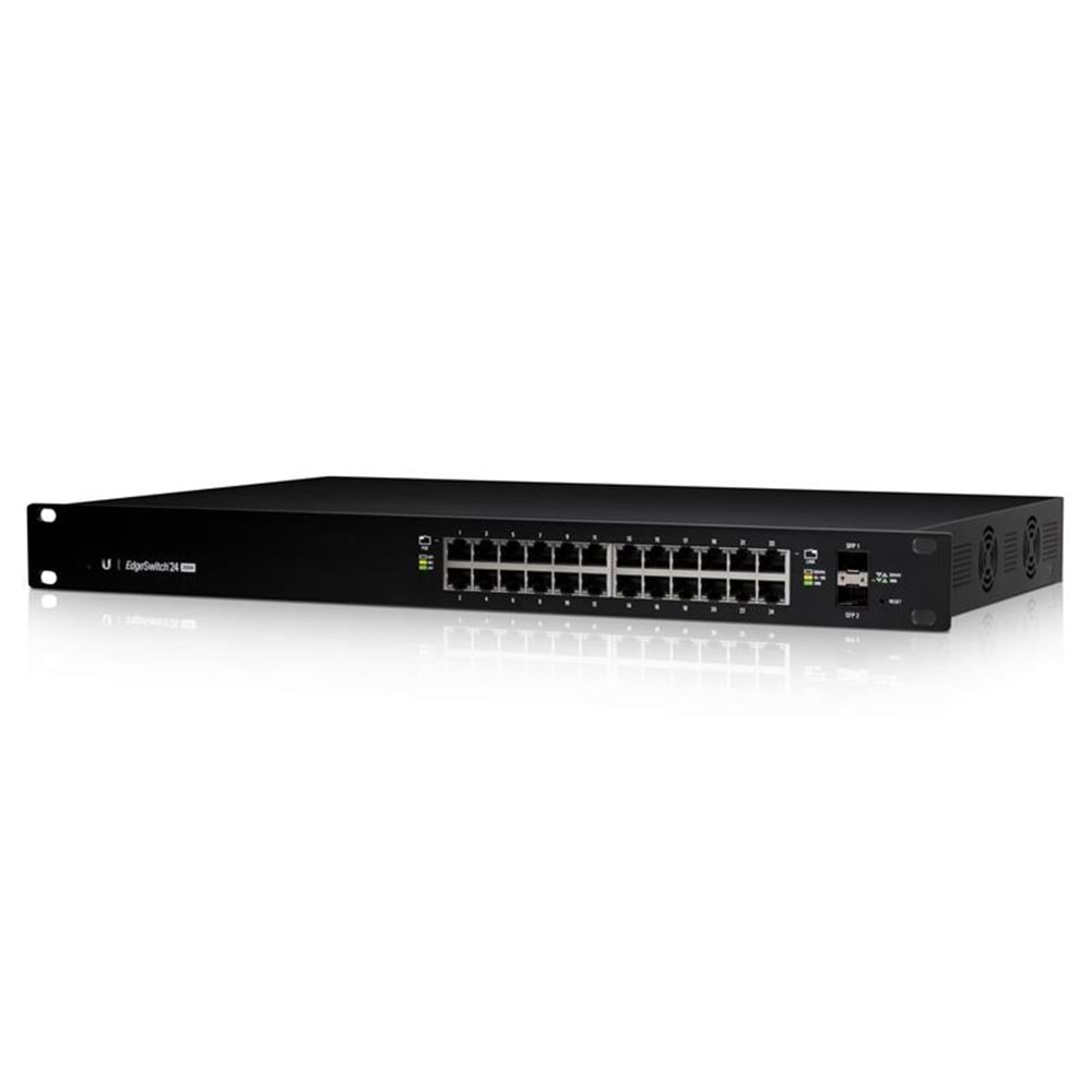 UBIQUITI ES-24-250W 24 PORT GIGABIT+2X1GB SFP+ CONSOL PORT 802.3AT/AF YÖNETİLEBİLİR 250W RACKMOUNT POE SWITCH 