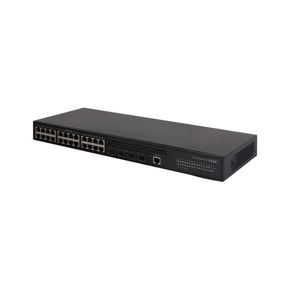 H3C S5024PV3-EI 24 PORT GIGABIT + 4X1GB SFP UPLINK YÖNETİLEBİLİR L2 RACKMOUNT SWITCH(9801A1QT) 