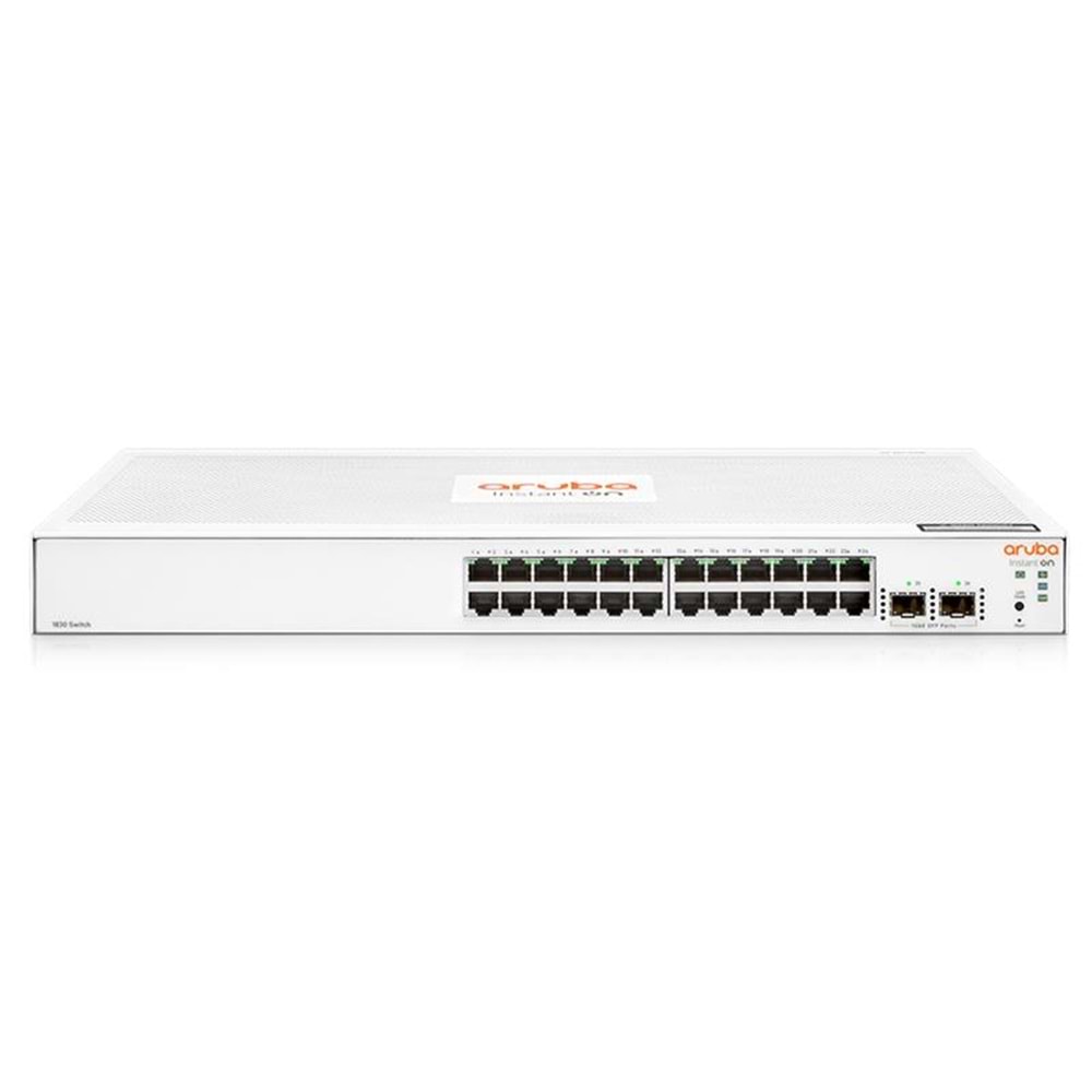 HPE ARUBA ION JL812A 1830 24 PORT GIGABIT + 2X1GB SFP UPLINK YÖNETİLEBİLİR RACKMOUNT SWITCH 