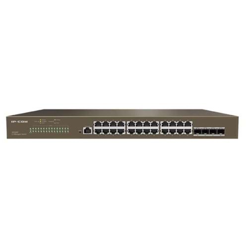 IP-COM G5328F 24 PORT GIGABIT + 4X1GB SFP UPLINK L3 YÖNETİLEBİLİR RACKMOUNT SWITCH 