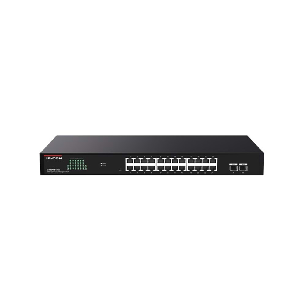 IP-COM G2226F 24 PORT GIGABIT + 2XSFP UPLINK CLOUD YÖNETİLEBİLİR RACKMOUNT SWITCH 