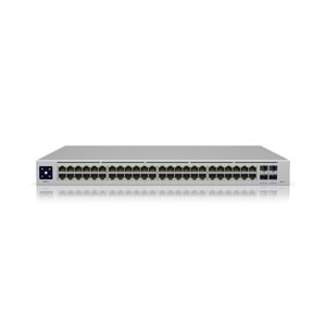 UBIQUITI USW-48-POE 48 PORT GIGABIT + 4X1GB SFP UPLINK L2 195W POE YÖNETİLEBİLİR RACKMOUNT SWITCH 